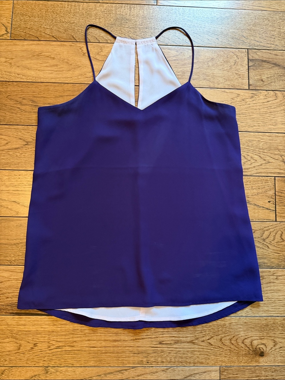 Express Reversible Sleeveless Two-Tone Purple & Pale Pink Halter Cami Top